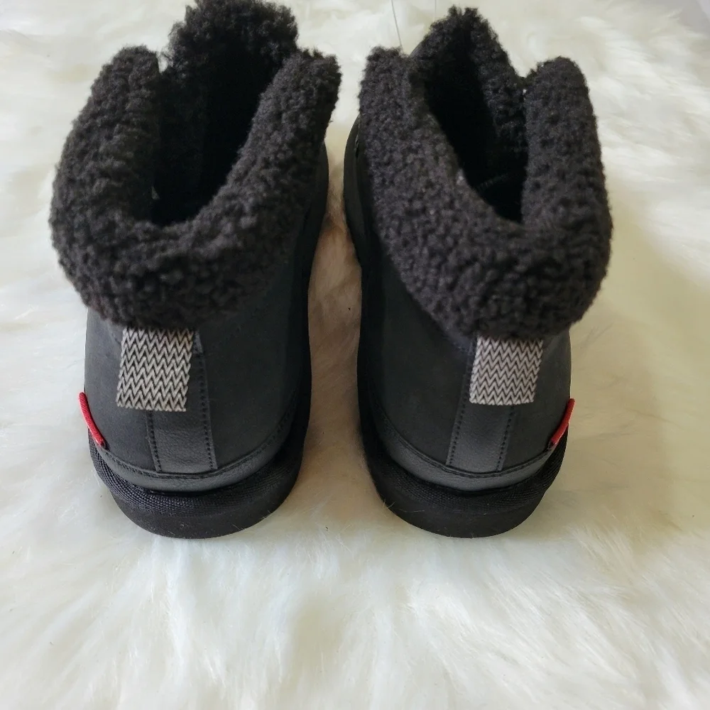 Stacy Adams Black Fur-Lined Boots